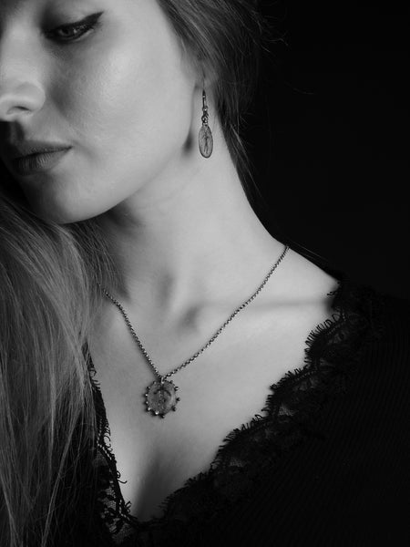 Hossa silver accent earrings